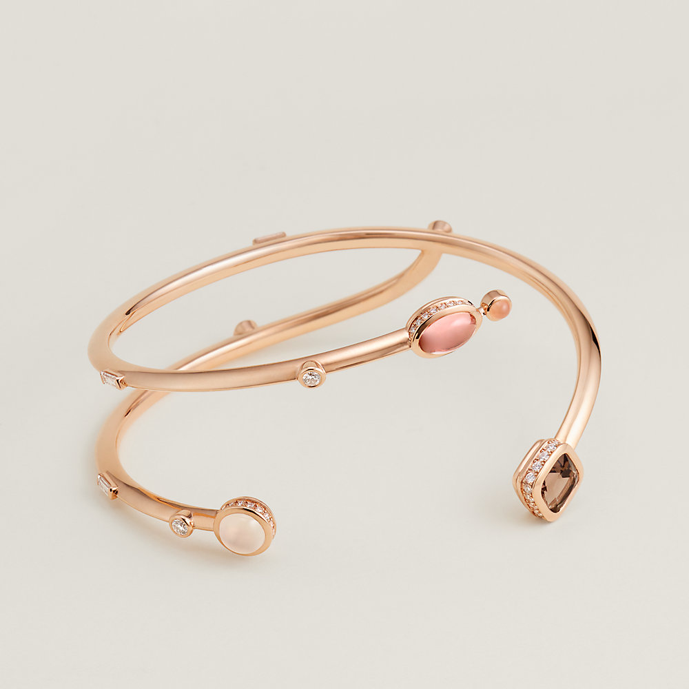【Bracelet Uni】HERMES★エナメルブレスレット★ユニ Rose Gold Bracelet Uni】HERMES☆エナメルブレスレット☆ユニ Rose Gold